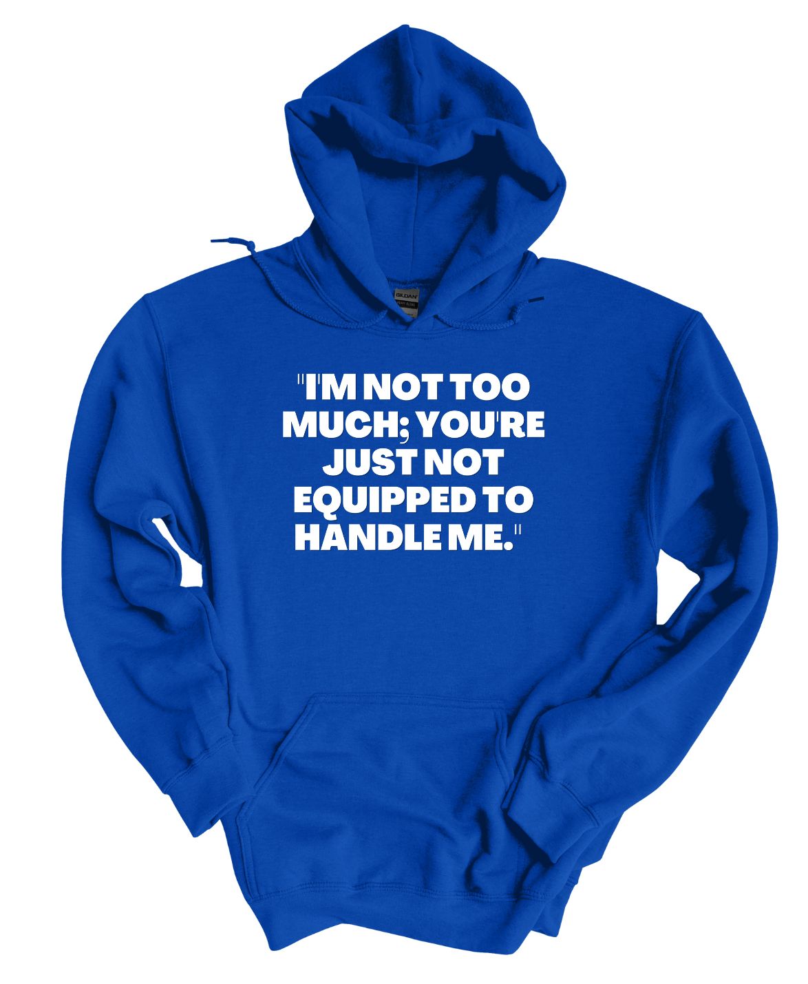 I'm not to much you're just not equipped to handle me Hoodie