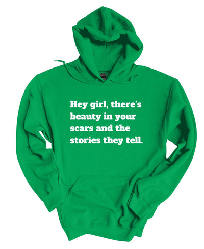 Beauty, scars tell the story Hoodie