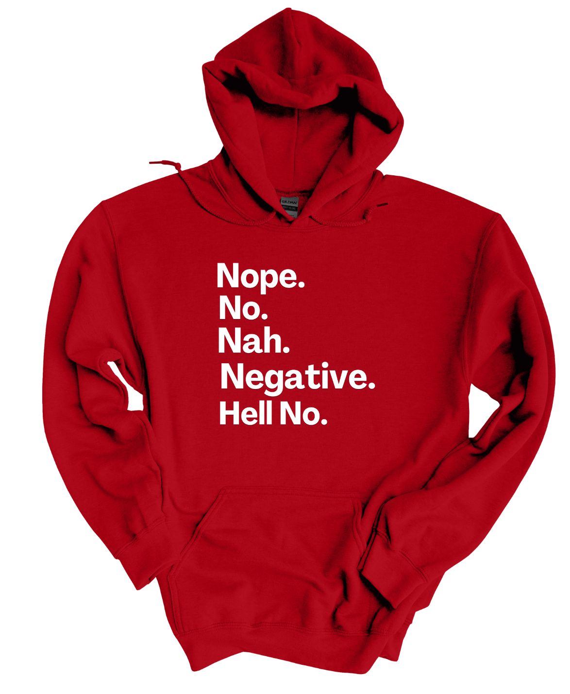 Nope, No, Negative, Hell No Hoodie