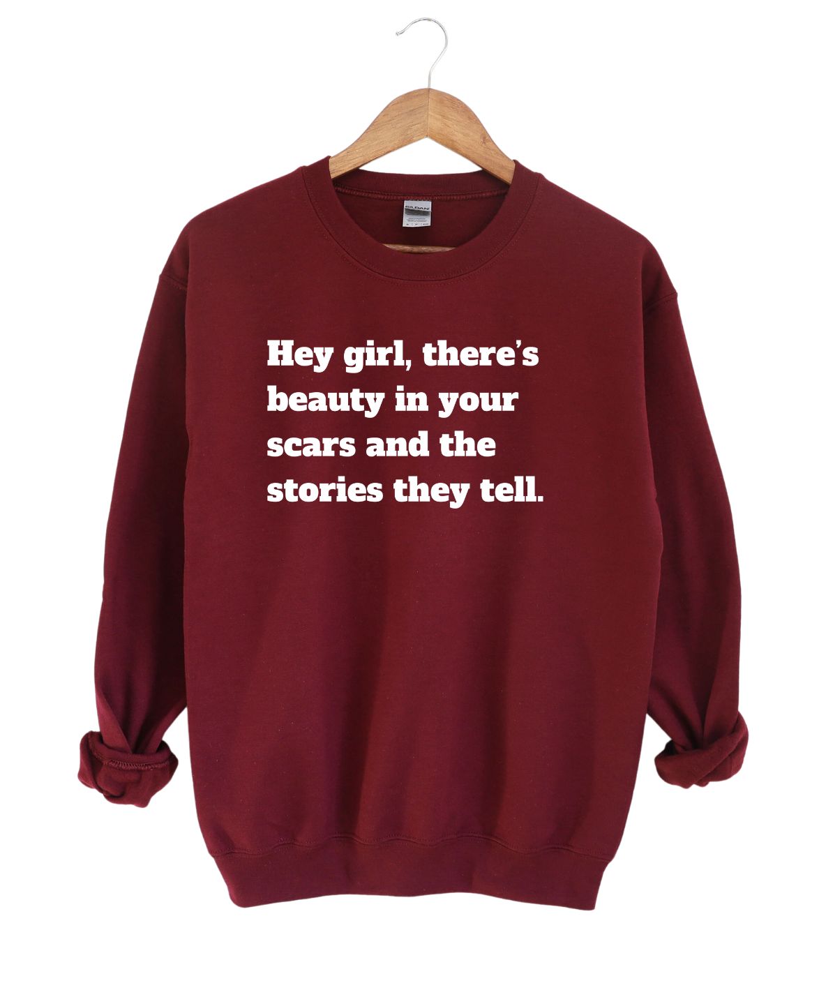 Beauty, scars tell the story-Sweatshirt