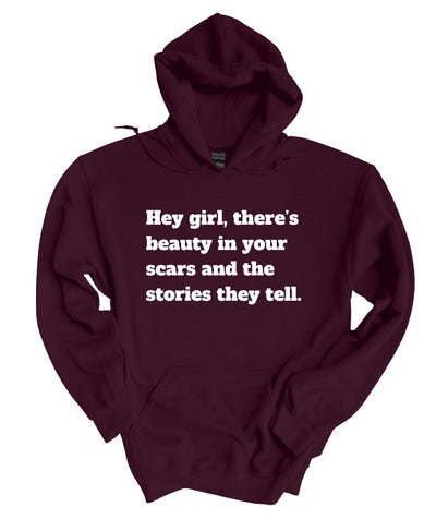 Beauty, scars tell the story Hoodie